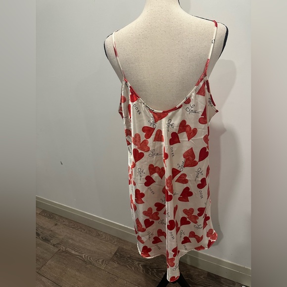 SOLD Secret Treasures Plus Lingerie Slip Dress Midi Heart XOXO Love L/XL - Picture 4 of 8